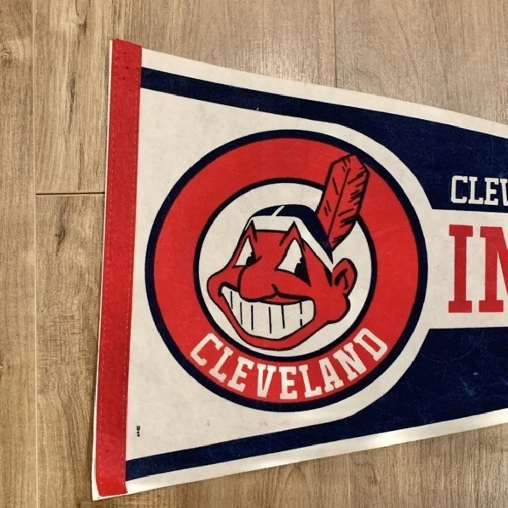 Indians Vintage Defunct Circa 1980's Style #2 Team Logo Pennant MLB Baseball‎